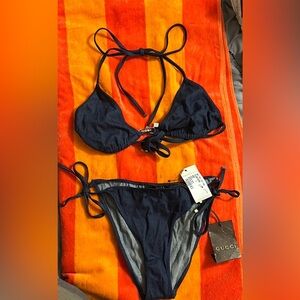 NWT Gucci Denim horsebit bikini size L